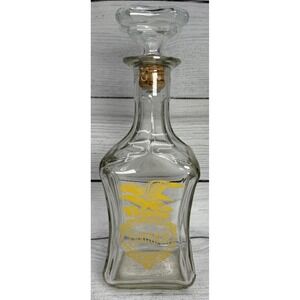 Vintage Old Fitzgerald Colonial AMERICAN EAGLE Decanter Lidded Glass 1972